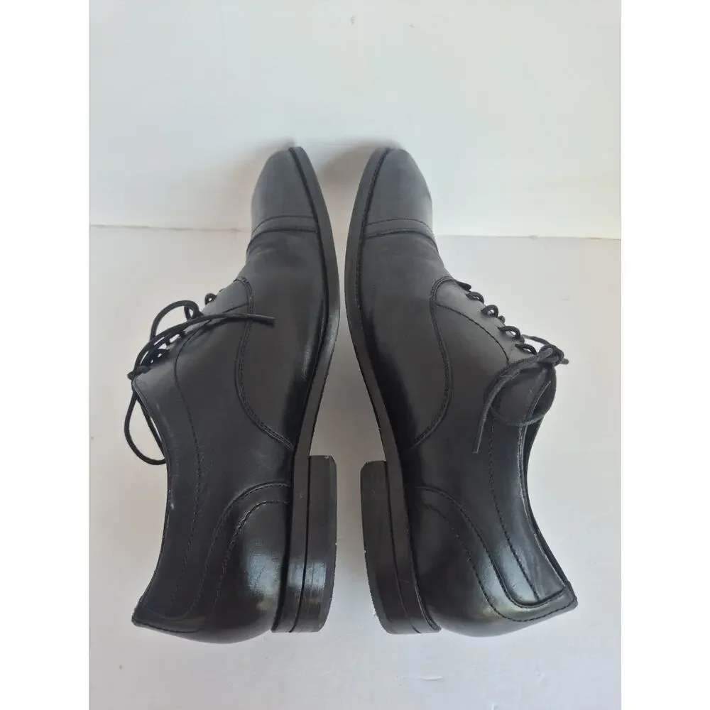 Cole Haan Sawyer Men's Cap Toe Oxford Black Leather Dress Shoes Size 12 M C35106